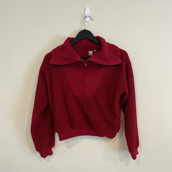 Dolan Left Coast Collection Womens Sz XS Red Half Zip Pullover Sweater - Picture 4 of 5